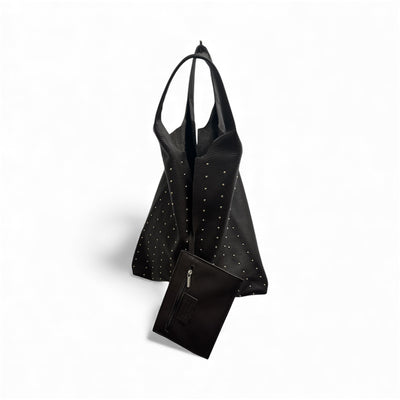 SHOPPER  LEATHER BAG WITH GOLD DOTS 20*2521