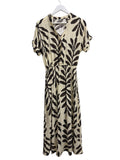 Long dress with leaves