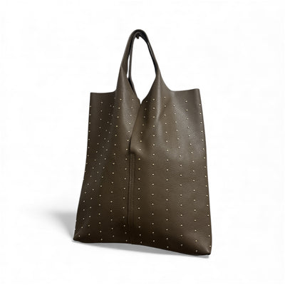 SHOPPER  LEATHER BAG WITH GOLD DOTS 20*2521