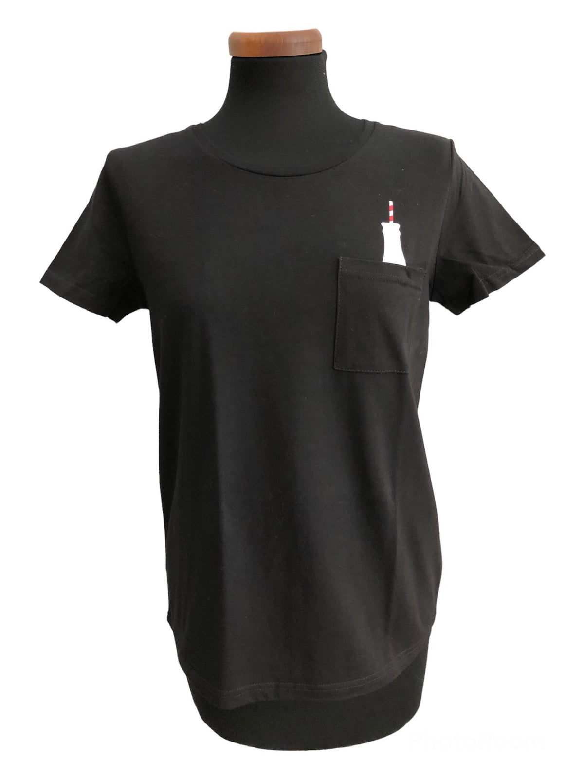Black T-Shirt with front pocket