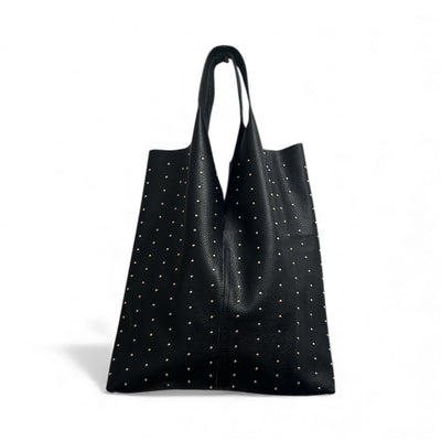 SHOPPER  LEATHER BAG WITH GOLD DOTS 20*2521