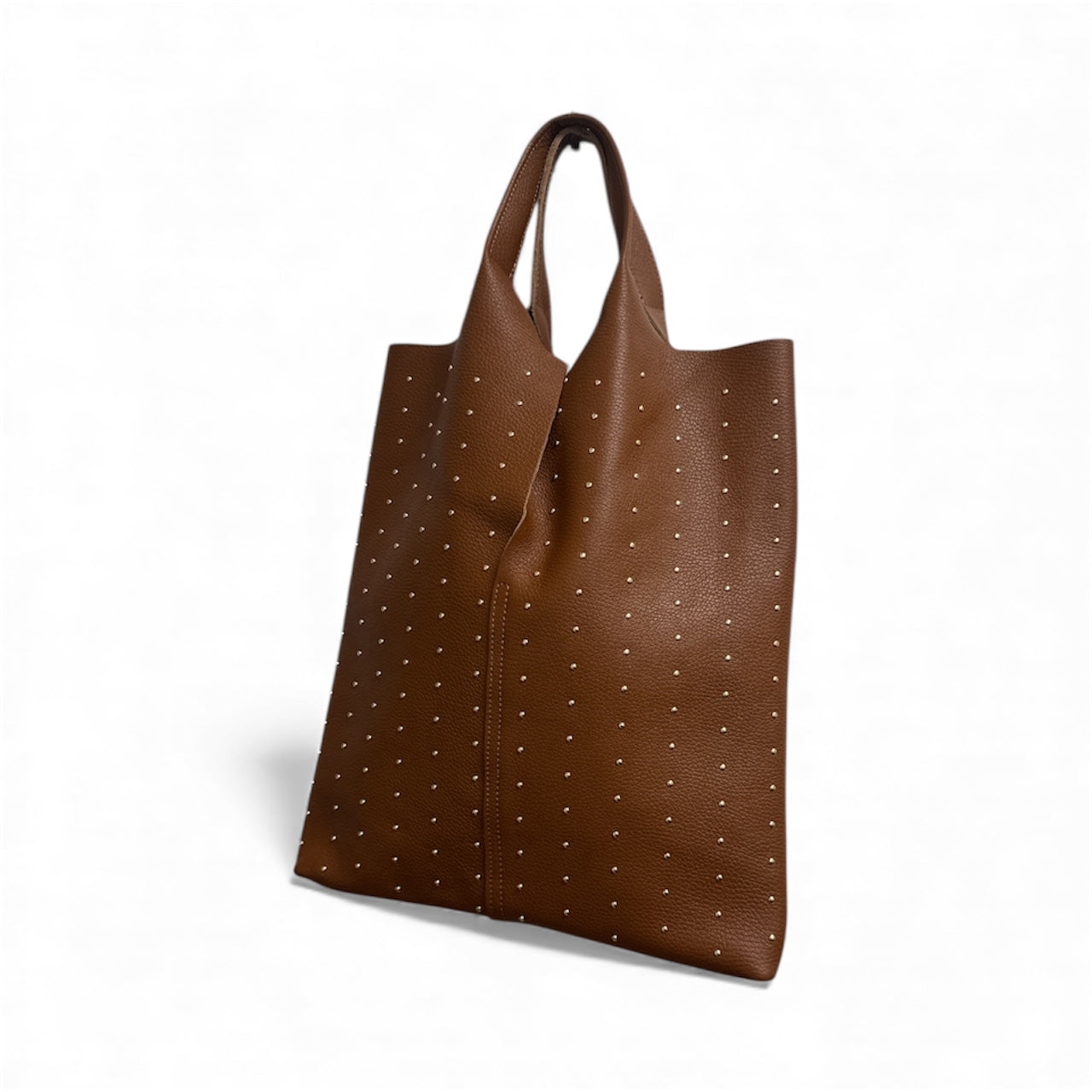 SHOPPER  LEATHER BAG WITH GOLD DOTS 20*2521