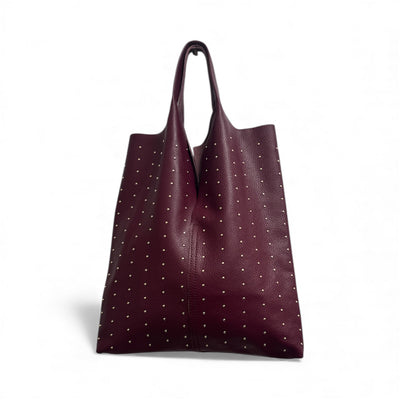 SHOPPER  LEATHER BAG WITH GOLD DOTS 20*2521