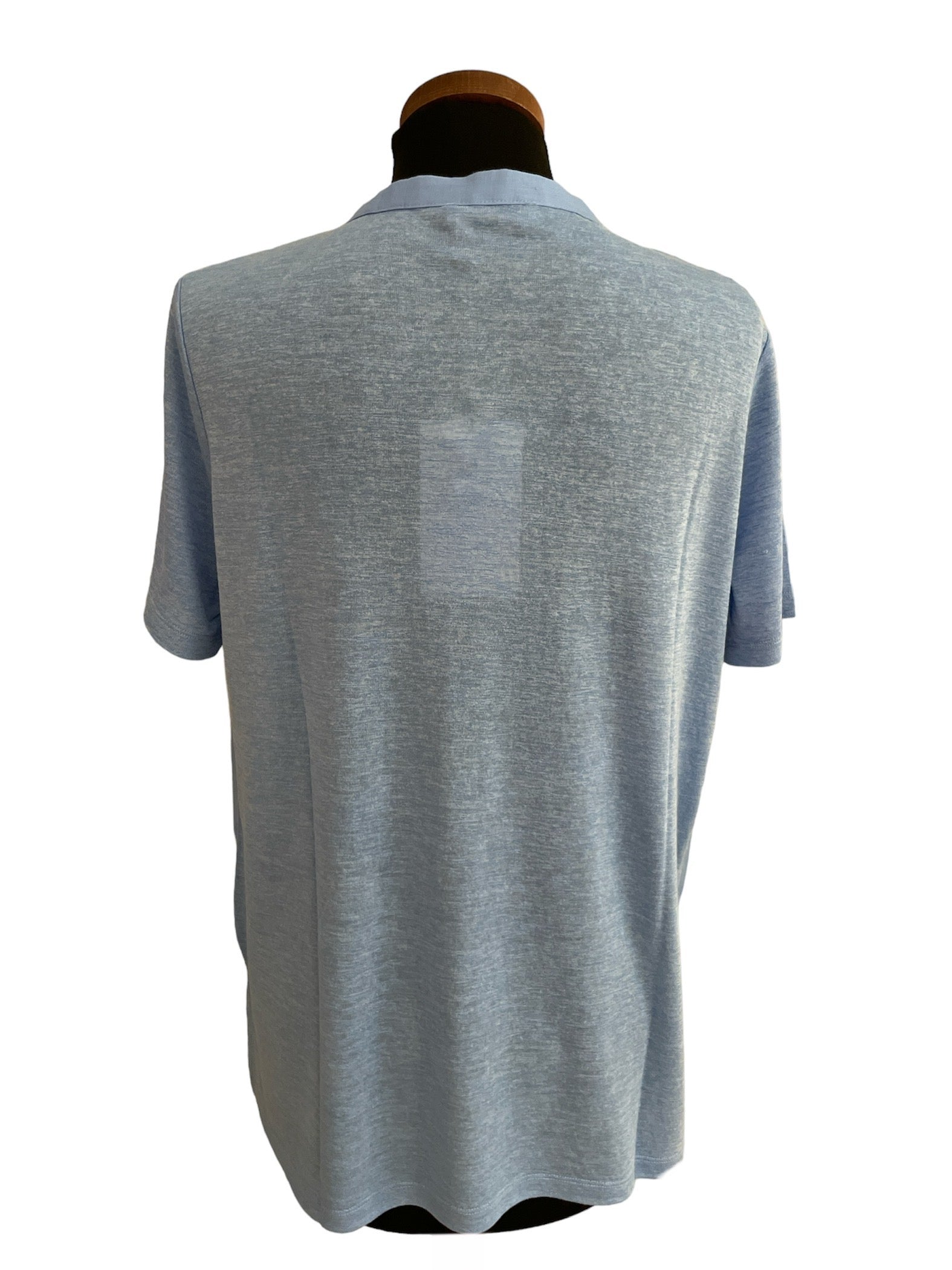 Flower Appliqué V-neck Collar T-Shirt