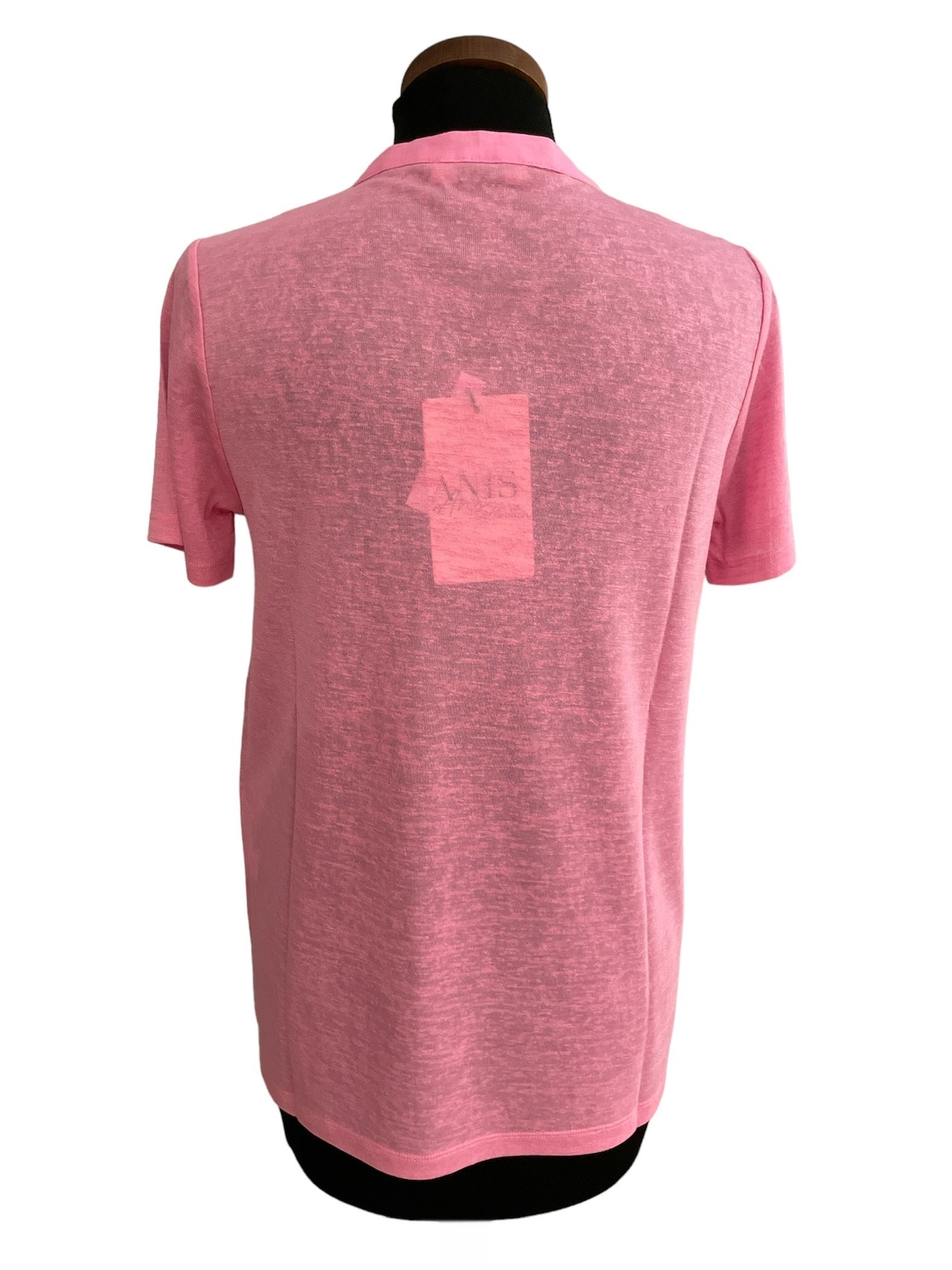 Flower Appliqué V-neck Collar T-Shirt