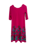 STRETCHY MICROFIBER ISA BELLE EMBROIDERED DRESS 124220PPL