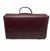 Classic Briefcase BURGUNDY with red stiches, Genuine leather with locks and shoulder strap