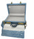 Classic Briefcase COCCO LIGHT BLUE leather with locks and shoulder strap