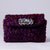 Purple clutch with crystal embellishing