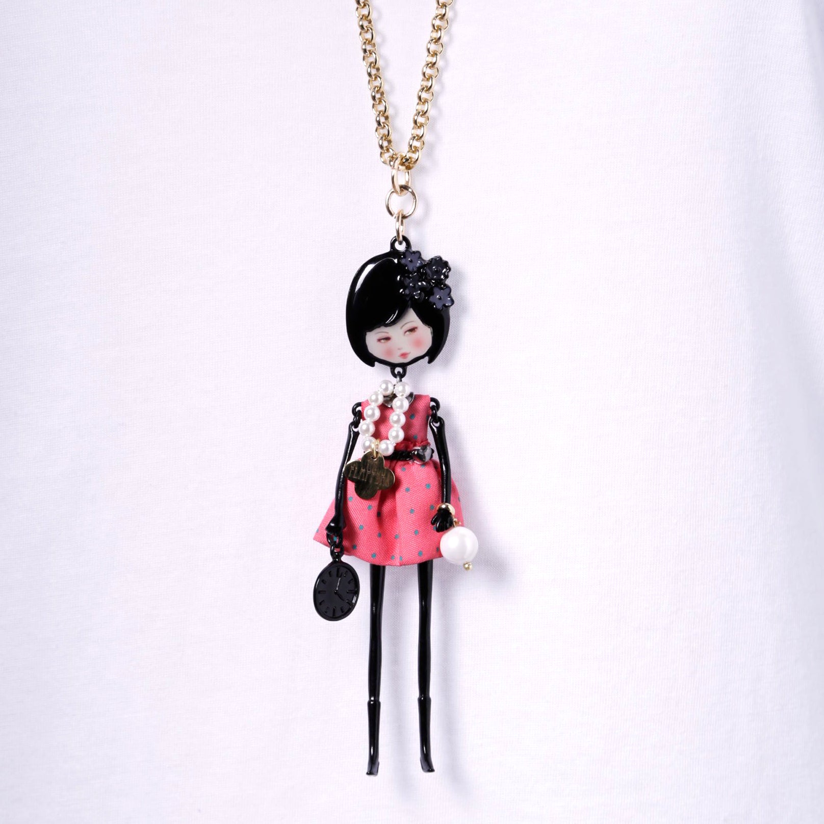 Le Carose, 'Flappers" Necklace (Pink)