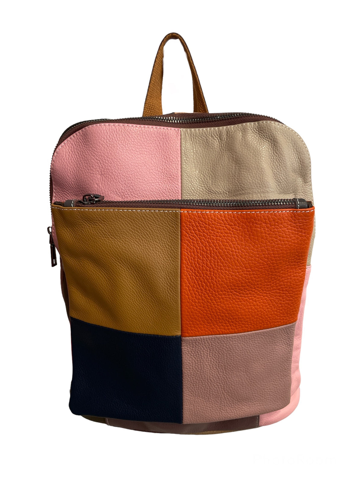 Multicolor Leather Backpack