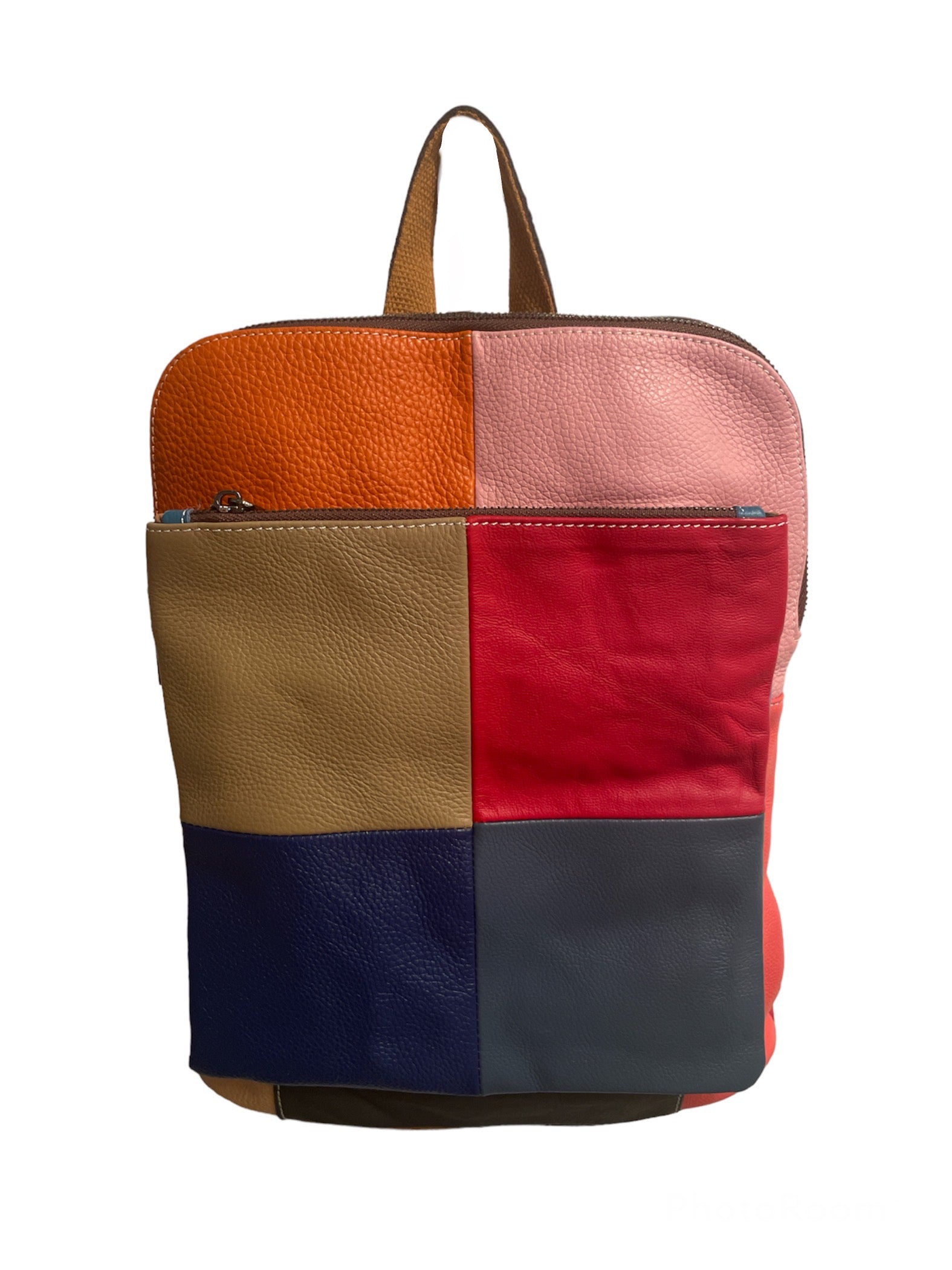 Multicolor leather backpack Clearance