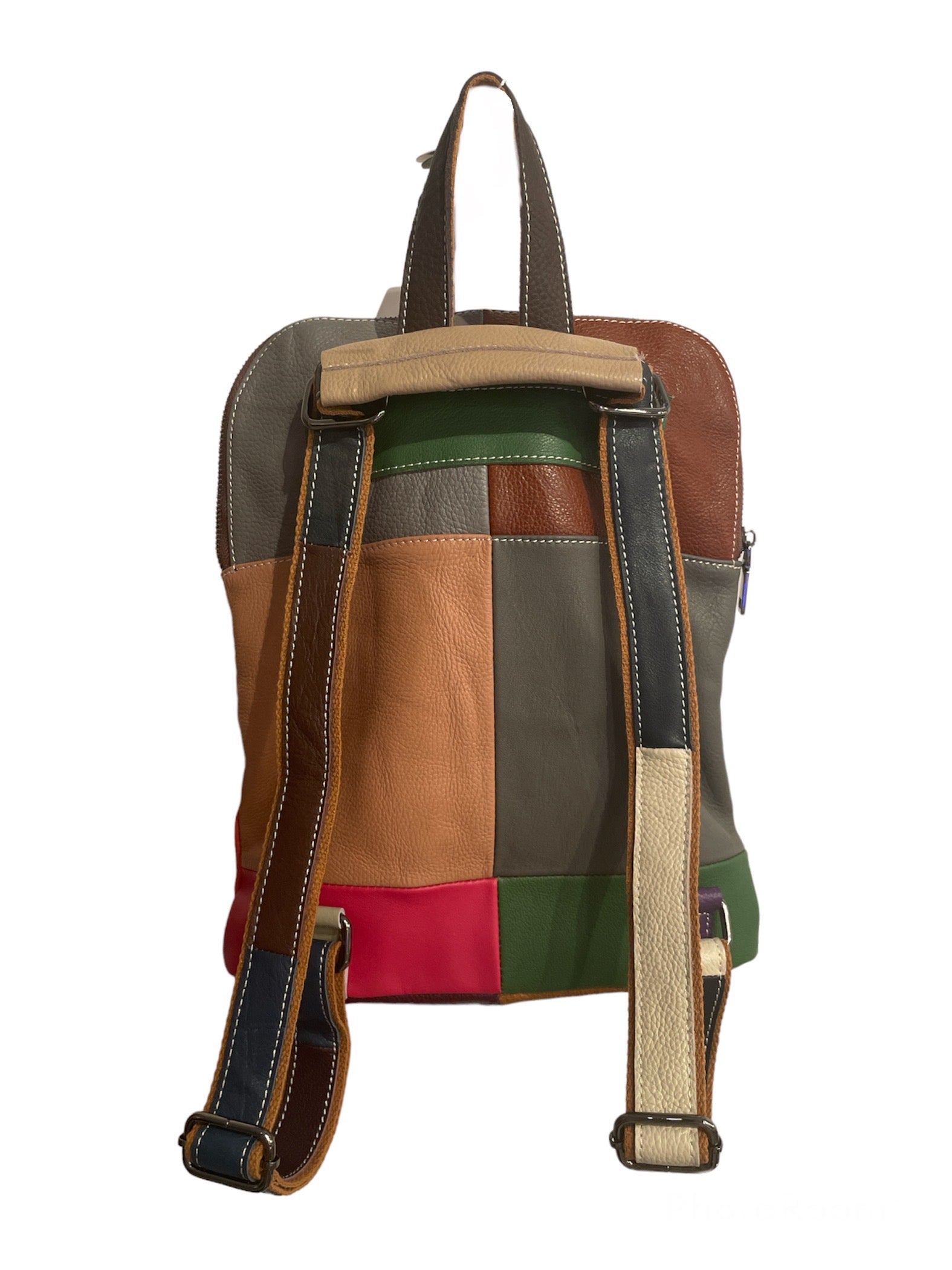 Multicolor leather backpack Clearance