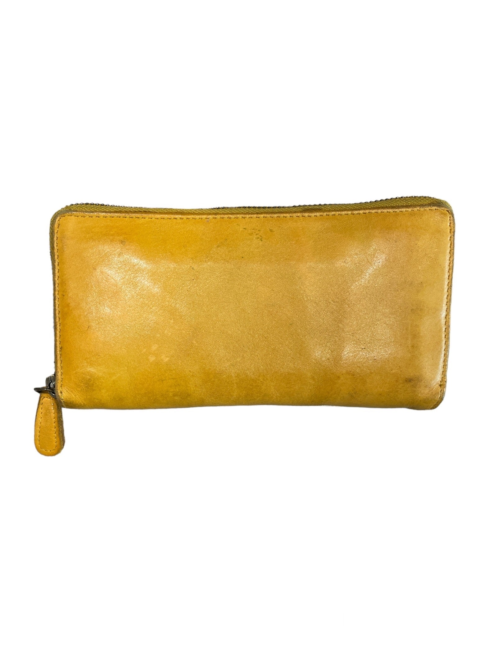 Vintage Leather Zip Around Wallet