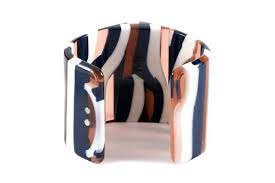 Striped resin bracelet