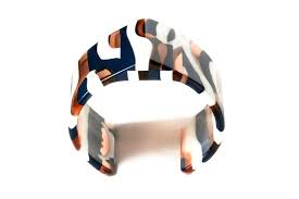 Striped resin bracelet