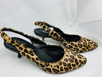 Shoes leopard print suede