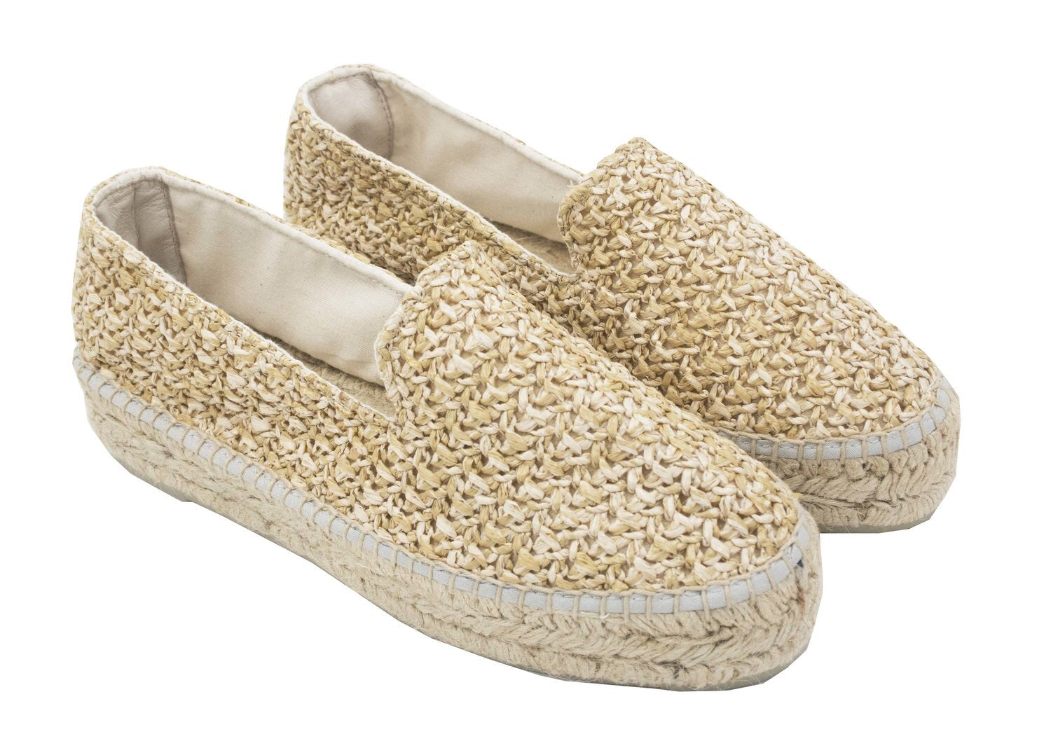 Shoes Espadrillas jucatan rafia net color beige