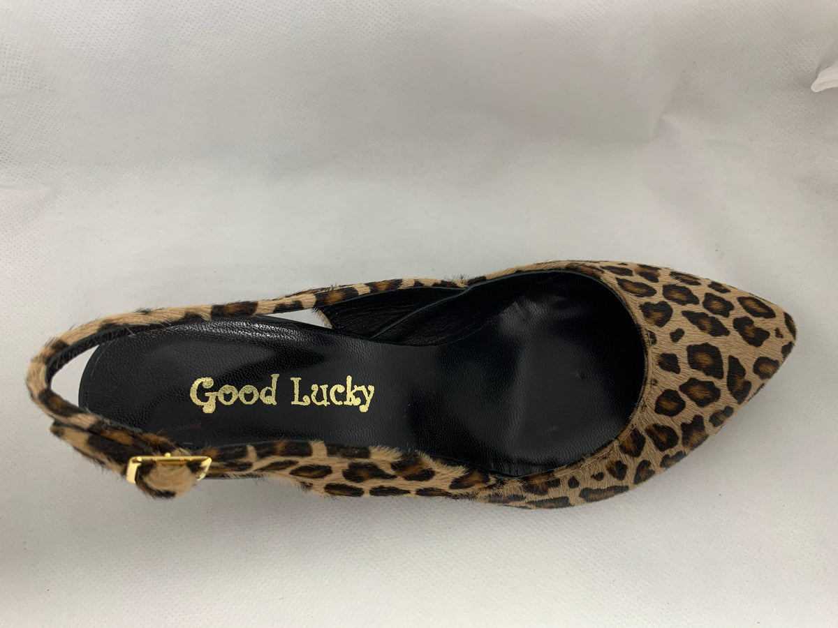 Shoes leopard print suede