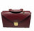 Elegant Briefcase BURGUNDY, Genuine Leather with locks and shoulder strap