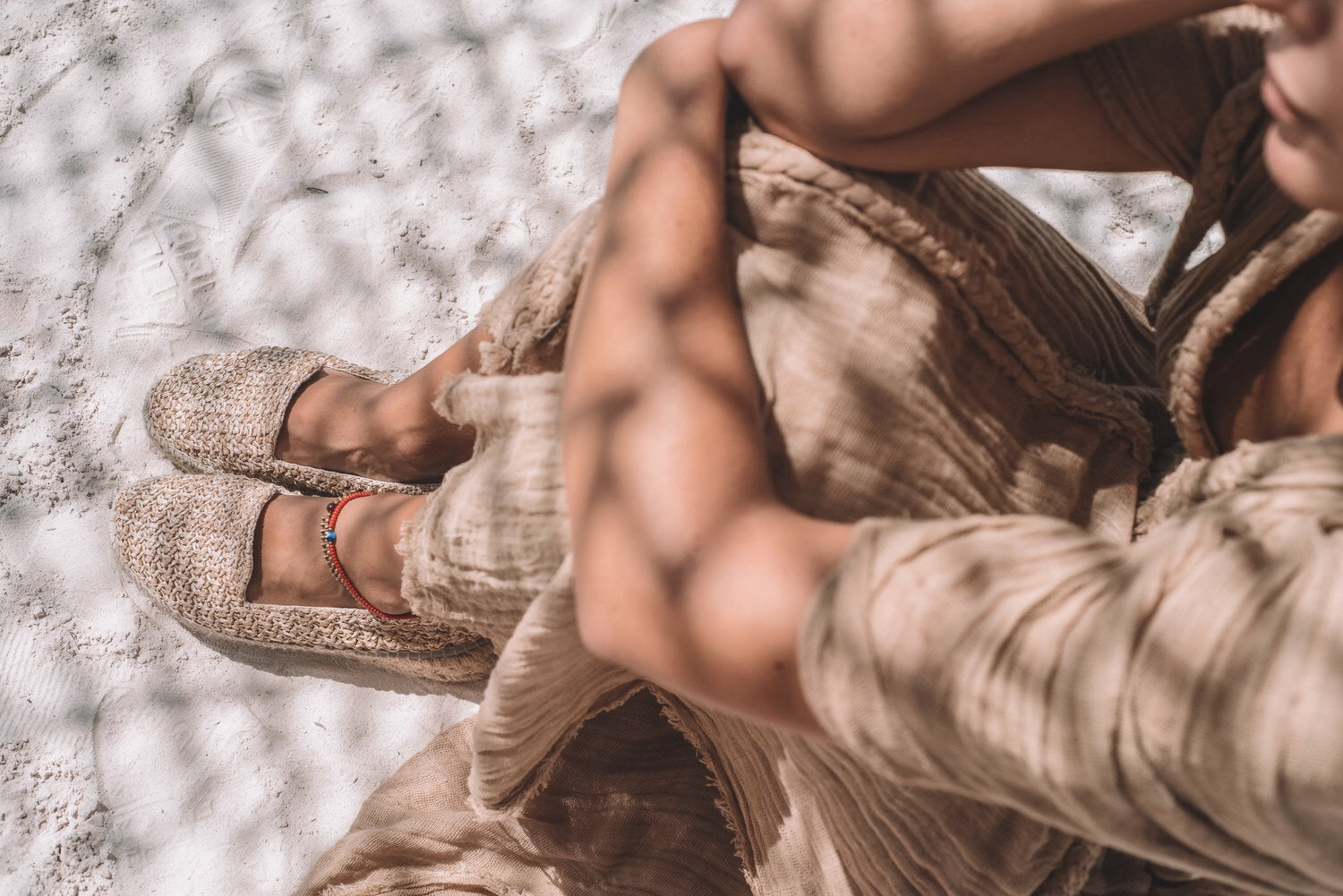 Shoes Espadrillas jucatan rafia net color beige