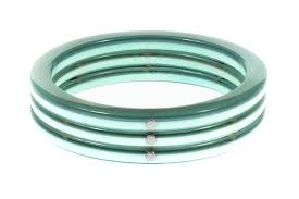 Modular turquoise resin bracelet