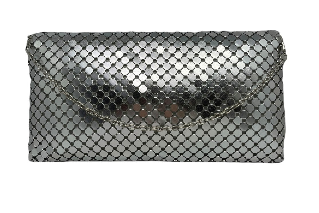 Bag Metal clutch with shoulder straps