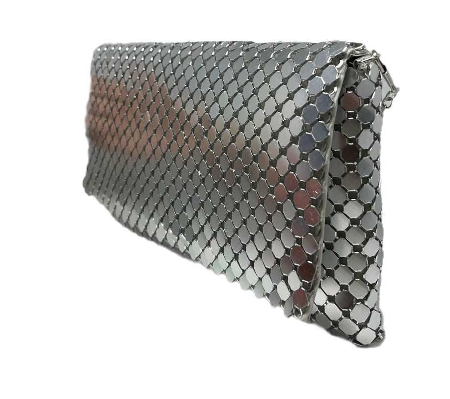 Bag Metal clutch with shoulder straps